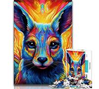 Jigsaws Puzzles 1000 Pieces for Teenagers Gifts Psychedelic Art Rabbit,Stress Reliever Difficult Challenge Is Ideal As Gifts for The Whole Family 38x26cm