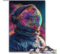 Jigsaws Puzzles 1000 Pieces for Teenagers Gifts Psychedelic Astronaut, Help The Brain Exercise Addictive Toys to Cultivate Patience Perfect Decoration (Size 50x75cm)