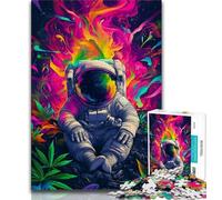 Jigsaws Puzzles 1000 Pieces for Teenagers Gifts Psychedelic Astronaut,Learning Educational Toys Family Games Educational Game for Birthday,Chrismas (38x26cm)