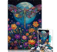 Jigsaws Puzzles 1000 Pieces for Teenagers Gifts Psychedelic Dragonfly Teenager Puzzles,Decompressing Intellectual Educational Toy Birthday Gift (size 75x50cm)