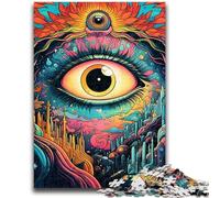 Jigsaws Puzzles 1000 Pieces for Teenagers Gifts Psychedelic Eyes 1000 Piece Jigsaw,Unique Birthday And Gifts for Age 14 Years Up (38x26cm)