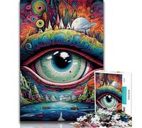Jigsaws Puzzles 1000 Pieces for Teenagers Gifts Psychedelic Eyes 1000 Pieces for Teenagers,for Challenging Toy Game And Family Play (size 38x26cm)