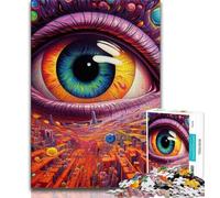 Jigsaws Puzzles 1000 Pieces for Teenagers Gifts Psychedelic Eyes Puzzles,Game Toys Every Piece Is Unique - Challenging Family Fun Game (size 75x50cm)