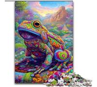 Jigsaws Puzzles 1000 Pieces for Teenagers Gifts Psychedelic Frog Brain Intelligence Challenge Addictive Toys Birthday Present, Gifts, Wall Art (size 50x75cm)