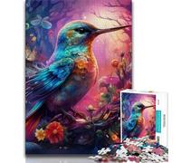 Jigsaws Puzzles 1000 Pieces for Teenagers Gifts Psychedelic Hummingbird 1000 Pieces for Adults,Decompressing Intellectual Educational Toy Perfect Decoration (size 38x26cm)