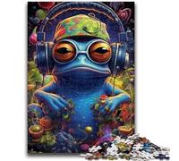 Jigsaws Puzzles 1000 Pieces for Teenagers Gifts Psychedelic Music Frog 1000 Piece Puzzle,Educational Stress Relief Toy Gifts for Friends And Family (26x38cm)