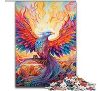 Jigsaws Puzzles 1000 Pieces for Teenagers Gifts Psychedelic Phoenix Bird,Stress Reliever Difficult Challenge Is Ideal As Gifts for The Whole Family 38x26cm