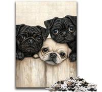 Jigsaws Puzzles 1000 Pieces for Teenagers Gifts Pug Jigsaw,learning Educational for Is Ideal As A Gift for The Whole Family (26x38cm)