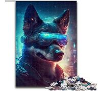 Jigsaws Puzzles 1000 Pieces for Teenagers Gifts Punk Human Dog, Help The Brain Exercise Addictive Toys to Cultivate Patience Enhance Memory (Size 26x38cm)