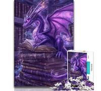 Jigsaws Puzzles 1000 Pieces for Teenagers Gifts Purple Dragon,Challenging To Complete But Fun And Humorous Birthday Present,Gifts,Wall Art 38X26CM
