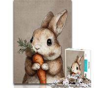 Jigsaws Puzzles 1000 Pieces for Teenagers Gifts Rabbit Eating Carrot,Challenging Game for Is Ideal As A Gift for The Whole Family 50x75cm