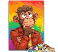 Jigsaws Puzzles 1000 Pieces for Teenagers Gifts Rainbow Gorilla Suitable for Ages 14 And Up Family Games Deal As Gifts for The Whole Family 26x38cm