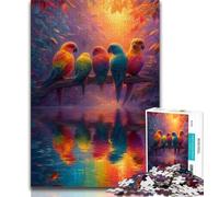 Jigsaws Puzzles 1000 Pieces for Teenagers Gifts Rainbow Parrot,Help The Brain Exercise Addictive Toys to Cultivate Patience Enhance Memory 38X26CM