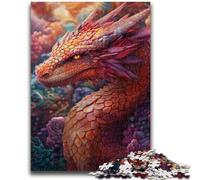 Jigsaws Puzzles 1000 Pieces for Teenagers Gifts Red Dragon 1000 Piece Puzzle,Educational Stress Relief Toy Gifts for Friends And Family (75x50cm)