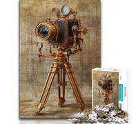 Jigsaws Puzzles 1000 Pieces for Teenagers Gifts Retro Video Camera 1000 Pieces for Teenagers,Stress Reliever Staycation Kill Time Parent-child Interaction (size 38x26cm)