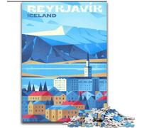 Jigsaws Puzzles 1000 Pieces for Teenagers Gifts Reykjavik Iceland Cityscape for And from 14 Years And over Play Toys Because It Is Ideal As A Gift for The Whole Family (50x75cm) 1000pcs