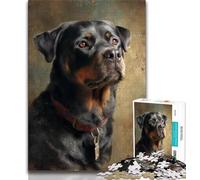 Jigsaws Puzzles 1000 Pieces for Teenagers Gifts Rottweiler Teenager Jigsaw,Vibrant And Unique Design Relaxing & Challenging Puzzle Experience 26x38cm