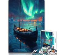 Jigsaws Puzzles 1000 Pieces for Teenagers Gifts Sailing Under The Aurora,Family Entertainment Toys Is Ideal As A Gift for The Whole Family 75x50cm