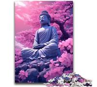 Jigsaws Puzzles 1000 Pieces for Teenagers Gifts Sakura Blossom Buddha Help The Brain Exercise Addictive Toys to Cultivate Patience A Work of Art 50x75cm
