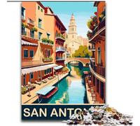Jigsaws Puzzles 1000 Pieces for Teenagers Gifts San Antonio, Learning Educational Toys Unique Birthday And Gifts for Age 14+ 26x38cm