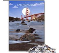 Jigsaws Puzzles 1000 Pieces for Teenagers Gifts San Francisco Travel Print, Analysis And Logic with Fully Interlocking Randomly Shaped Pieces for And Age 14 Years Up 50x75cm