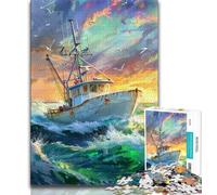 Jigsaws Puzzles 1000 Pieces for Teenagers Gifts Sea Voyage,Toys Educational Games Stress Relieving Great Gifts And Toys 75x50cm