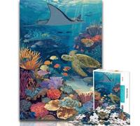 Jigsaws Puzzles 1000 Pieces for Teenagers Gifts Sea World Adult Puzzles,Decompressing Intellectual Educational Toy Perfect Decoration 50x75cm