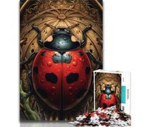 Jigsaws Puzzles 1000 Pieces for Teenagers Gifts Seven-spotted Ladybug,Challenging Game Toys Wall Decoration Unique Birthday And Xmas Gifts (38x26cm)