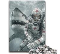 Jigsaws Puzzles 1000 Pieces for Teenagers Gifts Shark And Nurse for Age 14+ Educational Games For Adults And Teenagers Artwork Gift 50X75CM