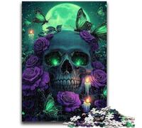 Jigsaws Puzzles 1000 Pieces for Teenagers Gifts Skull And Butterfly Puzzles for Teenagers,Educational Games DIY Toys Great Gifts And Toys (75x50cm)