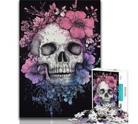 Jigsaws Puzzles 1000 Pieces for Teenagers Gifts Skull And Butterfly Teenager Puzzles,Decompressing Intellectual Educational Toy Birthday Gift (size 75x50cm)