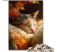 Jigsaws Puzzles 1000 Pieces for Teenagers Gifts Sleeping Cat Brain Intelligence Challenge Addictive Toys Birthday Present, Gifts, Wall Art (size 50x75cm)