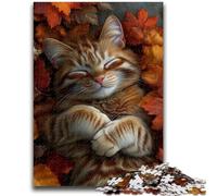 Jigsaws Puzzles 1000 Pieces for Teenagers Gifts Sleeping Cat Teenager Jigsaw,Vibrant And Unique Design Relaxing & Challenging Puzzle Experience (38x26cm)