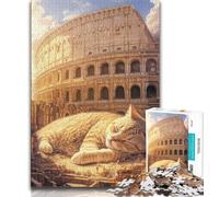 Jigsaws Puzzles 1000 Pieces for Teenagers Gifts Sleeping Cat Teenager Jigsaw,Vibrant And Unique Design Relaxing & Challenging Puzzle Experience 26x38cm