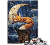 Jigsaws Puzzles 1000 Pieces for Teenagers Gifts Sleeping Fox Puzzles for Teenagers,Unique Birthday And Gifts for And Age 14 Years Up (38x26cm)