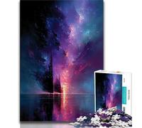 Jigsaws Puzzles 1000 Pieces for Teenagers Gifts Small Boat in The Galaxy, Stress Reliever Staycation Kill Time,Enhance Love between Couples for Ages 14+ 38x26cm