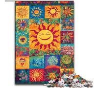Jigsaws Puzzles 1000 Pieces for Teenagers Gifts Smiling Sun Collage,Train Your Brain And Hands Gifts for Friends And Family 38x26cm