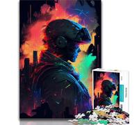 Jigsaws Puzzles 1000 Pieces for Teenagers Gifts Soldier of Colors 1000 Pieces for Teenagers,Quiz Game for Is Ideal As A Gift for The Whole Family (size 75x50cm)