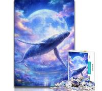 Jigsaws Puzzles 1000 Pieces for Teenagers Gifts Space Whale,Educational Family Game Suitable for Desktop Decoration 38x26cm