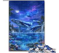 Jigsaws Puzzles 1000 Pieces for Teenagers Gifts Space Whale, Help The Brain Exercise Addictive Toys to Cultivate Patience Enhance Memory (Size 26x38cm)