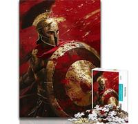 Jigsaws Puzzles 1000 Pieces for Teenagers Gifts Spartan Warrior Painting, Challenging & Brainteasing,is Ideal As A Gift for The Whole Family Suitable for And 14 38x26cm