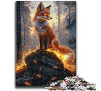 Jigsaws Puzzles 1000 Pieces for Teenagers Gifts Spirit Fox Adult Puzzles,Decompressing Intellectual Educational Toy Perfect Decoration (38x26cm)