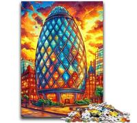 Jigsaws Puzzles 1000 Pieces for Teenagers Gifts Stained Glass Building for Age 14+ Quiz Game Fun at Home Activities, Birthday Present,Travel Gifts 38x26cm