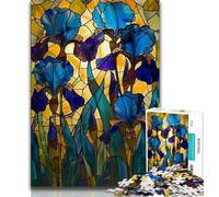 Jigsaws Puzzles 1000 Pieces for Teenagers Gifts Stained Glass Flowers 1000 Pieces for Adults,Decompressing Intellectual Educational Toy Perfect Decoration (size 75x50cm)