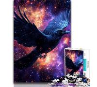 Jigsaws Puzzles 1000 Pieces for Teenagers Gifts Starry Sky Crow, Challenging & Brainteasing,is Ideal As A Gift for The Whole Family Suitable for And 14 38x26cm