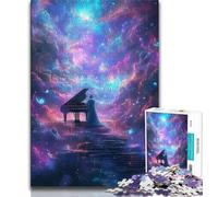 Jigsaws Puzzles 1000 Pieces for Teenagers Gifts Starry Sky Piano Teenager Jigsaw,Vibrant And Unique Design Relaxing & Challenging Puzzle Experience 26x38cm