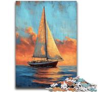 Jigsaws Puzzles 1000 Pieces for Teenagers Gifts Starry Sky Sailboat Teenager Jigsaw,Learning Educational Toys Family Games Unique Birthday And Gifts (75x50cm)