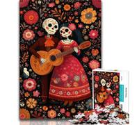 Jigsaws Puzzles 1000 Pieces for Teenagers Gifts Sugar Skull Woman 1000 Piece Puzzle,family Fun Games Is Ideal As A Gift for The Whole Family (size 75x50cm)