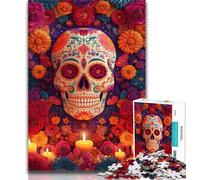 Jigsaws Puzzles 1000 Pieces for Teenagers Gifts Sugar Skull Woman Adult Puzzles,Decompressing Intellectual Educational Toy Perfect Decoration 50x75cm