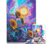 Jigsaws Puzzles 1000 Pieces for Teenagers Gifts Sunflower Teenager Jigsaw,Stress Reliever Staycation Kill Time Home Decoration Toys 38x26cm